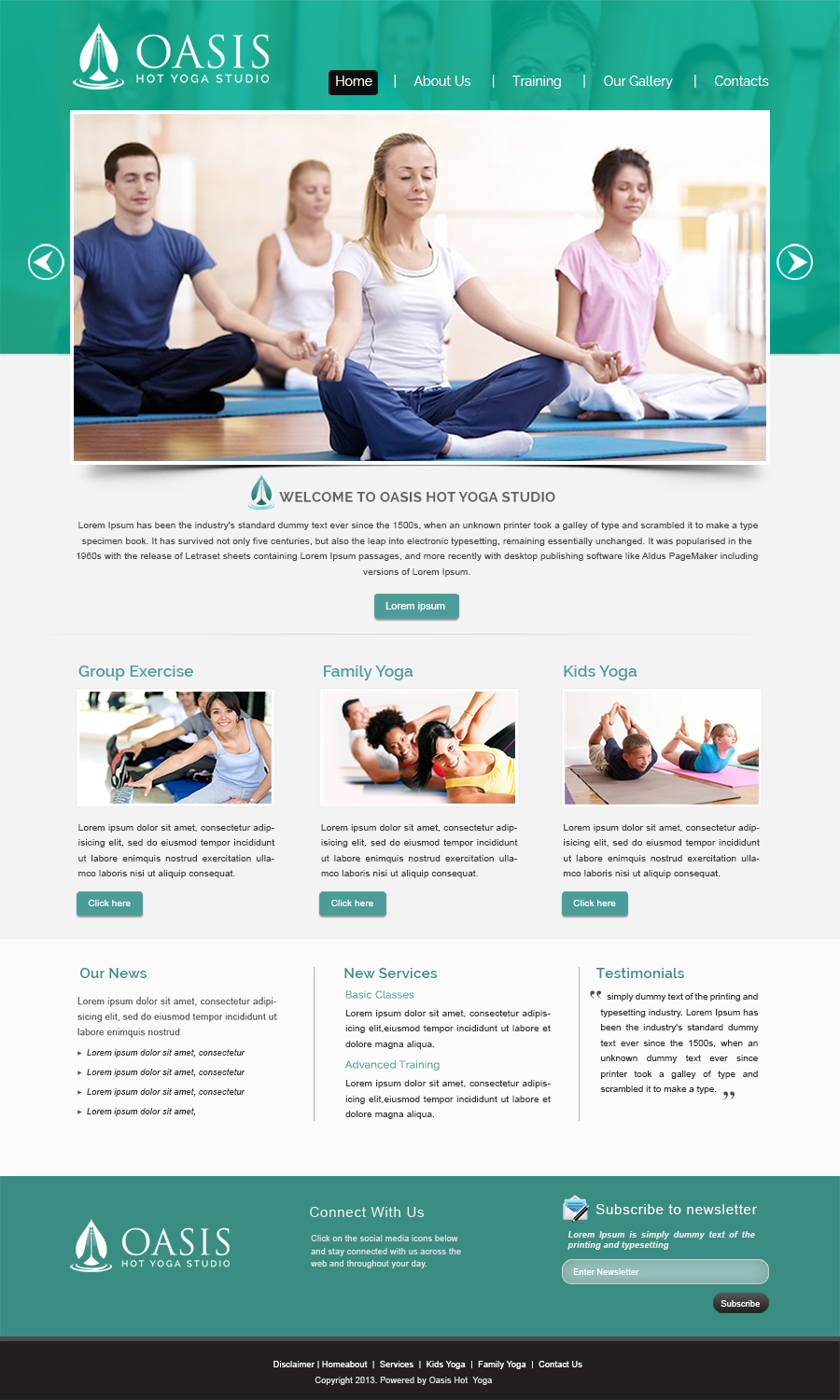 Diseño Wordpress por webxvision para OASIS HOT YOGA STUDIO | Diseño #4078349