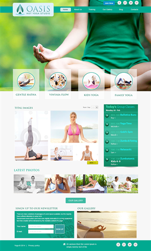 Design Wordpress par webxvision pour OASIS HOT YOGA STUDIO | Design : #4085792
