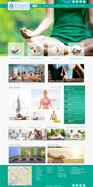 Design Wordpress par webxvision pour OASIS HOT YOGA STUDIO | Design : #4109968