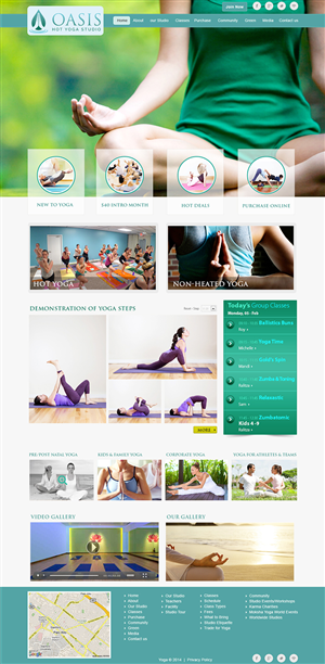 Design Wordpress par webxvision pour OASIS HOT YOGA STUDIO | Design : #4121846