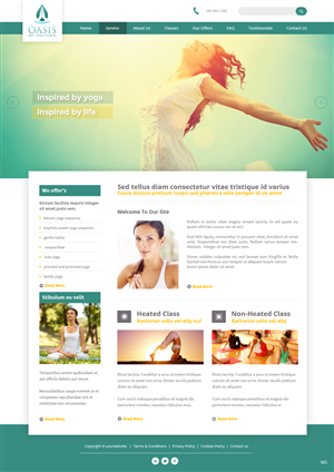 Design Wordpress par pb pour OASIS HOT YOGA STUDIO | Design : #3970794