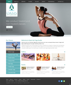 Design Wordpress par pb pour OASIS HOT YOGA STUDIO | Design : #3970815
