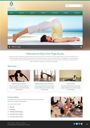 Design Wordpress par pb pour OASIS HOT YOGA STUDIO | Design : #3972292