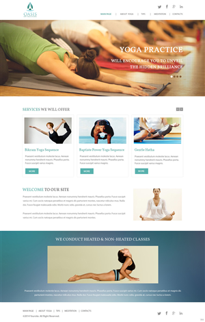 Design Wordpress par pb pour OASIS HOT YOGA STUDIO | Design : #3972298