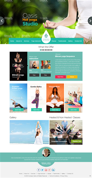 Design Wordpress par pb pour OASIS HOT YOGA STUDIO | Design : #3974673