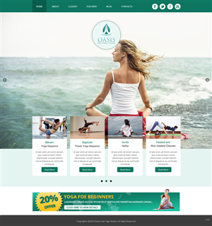 Diseño Wordpress por pb para OASIS HOT YOGA STUDIO | Diseño: #3974676