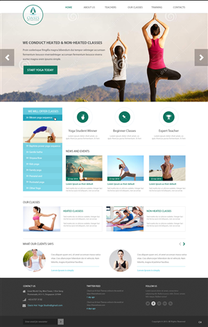 Diseño Wordpress por pb para OASIS HOT YOGA STUDIO | Diseño: #3974678