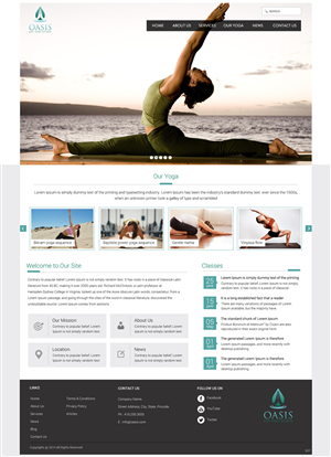 Diseño Wordpress por pb para OASIS HOT YOGA STUDIO | Diseño: #3977819