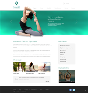 Diseño Wordpress por pb para OASIS HOT YOGA STUDIO | Diseño: #4007236