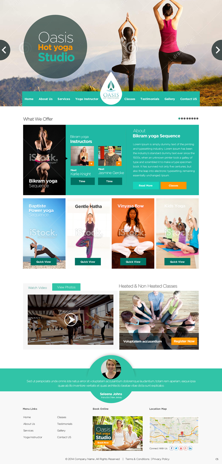WordPress-Design von pb für OASIS HOT YOGA STUDIO | Design #4059995