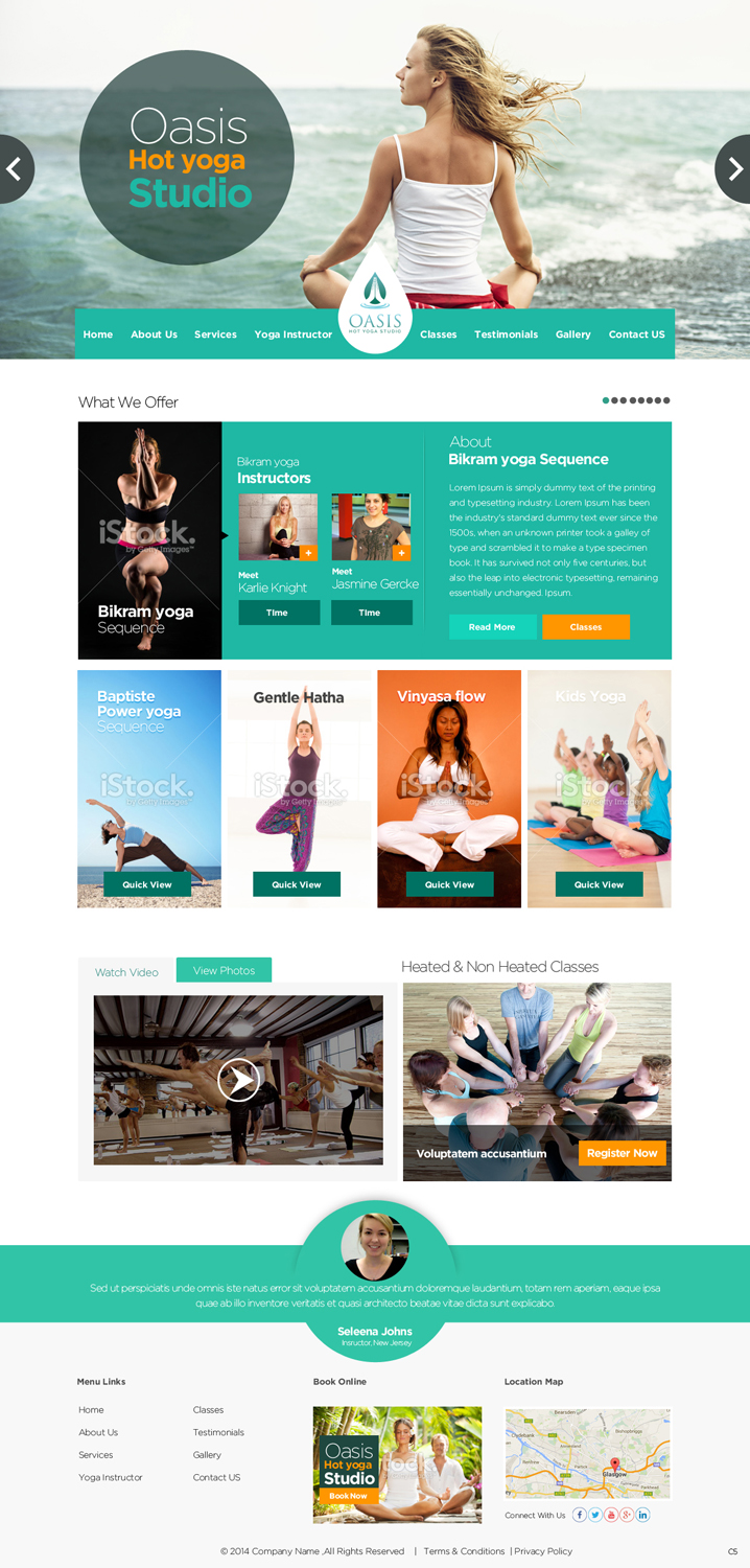 WordPress-Design von pb für OASIS HOT YOGA STUDIO | Design #4060011