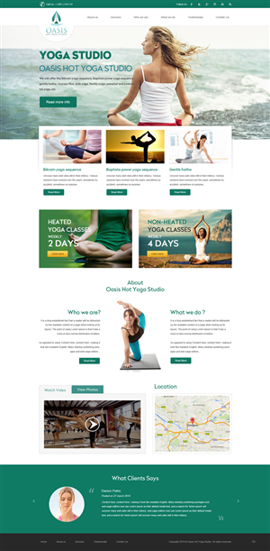 Diseño Wordpress por pb para OASIS HOT YOGA STUDIO | Diseño: #4060051