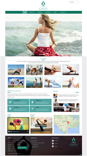 Diseño Wordpress por pb para OASIS HOT YOGA STUDIO | Diseño: #4060093