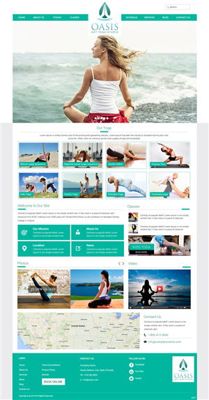 Diseño Wordpress por pb para OASIS HOT YOGA STUDIO | Diseño: #4097384