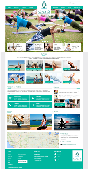 Diseño Wordpress por pb para OASIS HOT YOGA STUDIO | Diseño: #4110438