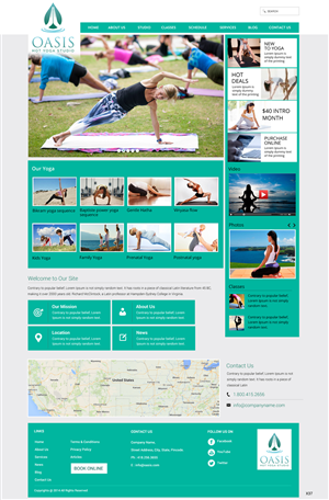 Diseño Wordpress por pb para OASIS HOT YOGA STUDIO | Diseño: #4110441