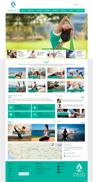 Diseño Wordpress por pb para OASIS HOT YOGA STUDIO | Diseño: #4126263
