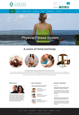Diseño Wordpress por web weaver para OASIS HOT YOGA STUDIO | Diseño #4124603