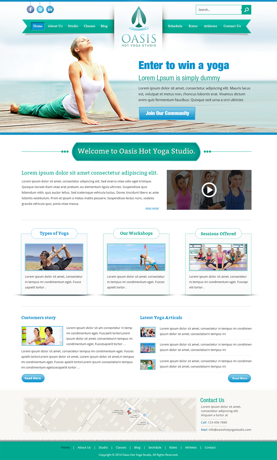 WordPress-Design von Creative Usha für OASIS HOT YOGA STUDIO | Design #3997479