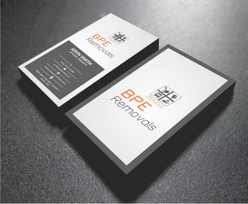 Business Card Design by AwsomeD for BPE Removals | Design #4008547
