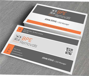 Business Card Design by AwsomeD for BPE Removals | Design: #4008554