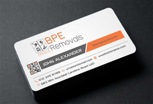 Business Card Design by AwsomeD for BPE Removals | Design: #4008556