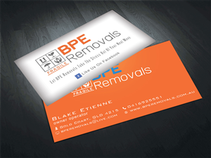 Diseño de Tarjeta de Presentación por Riz' para BPE Removals | Diseño: #3998210