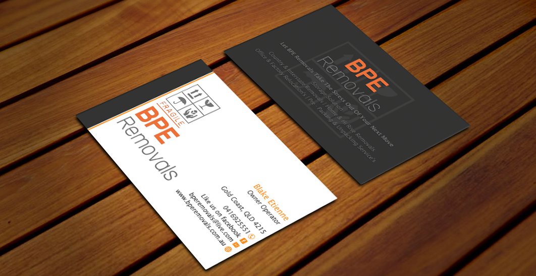 Business Card Design by shaikhdesign for BPE Removals | Design #3986184