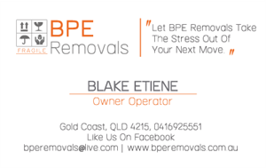 Business Card Design by Evgenia Lola for BPE Removals | Design: #3964042