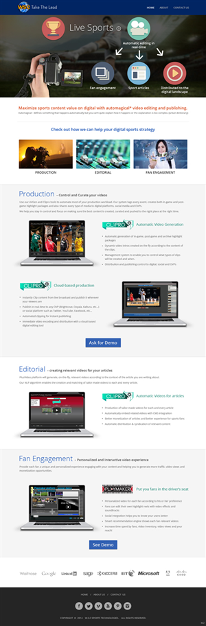 Diseño Wordpress por pb para W.S.C Sports Technologies LTD | Diseño: #3992726