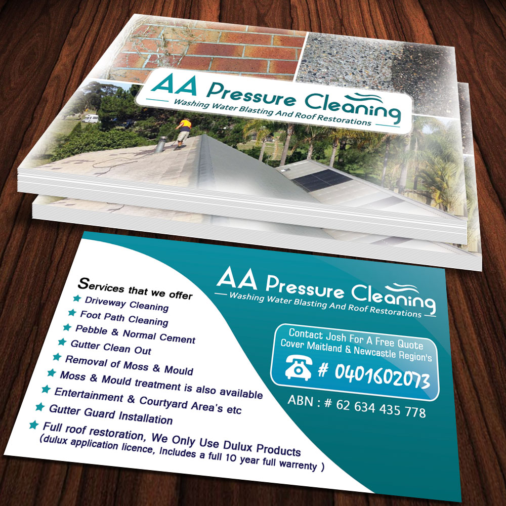 Design de Carte de Visite par Sandaruwan pour AA Pressure Cleaning | Design #3984350
