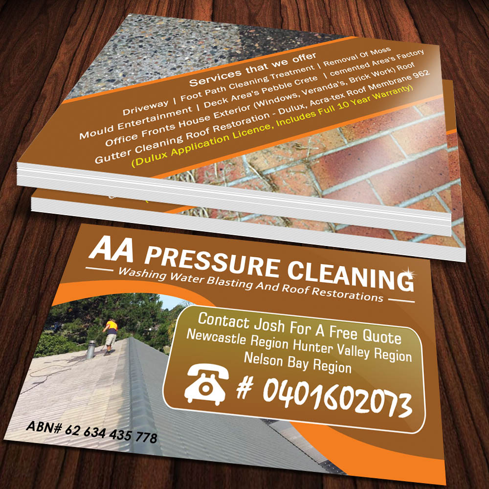 Design de Carte de Visite par Sandaruwan pour AA Pressure Cleaning | Design #3988872