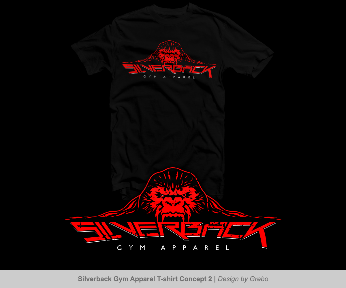 Diseño de Camiseta por Grebo para Silverback Gym Apparel | Diseño #3994445
