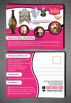 Postcard Design by ESolz Technologies for Decorings | Design #3991447