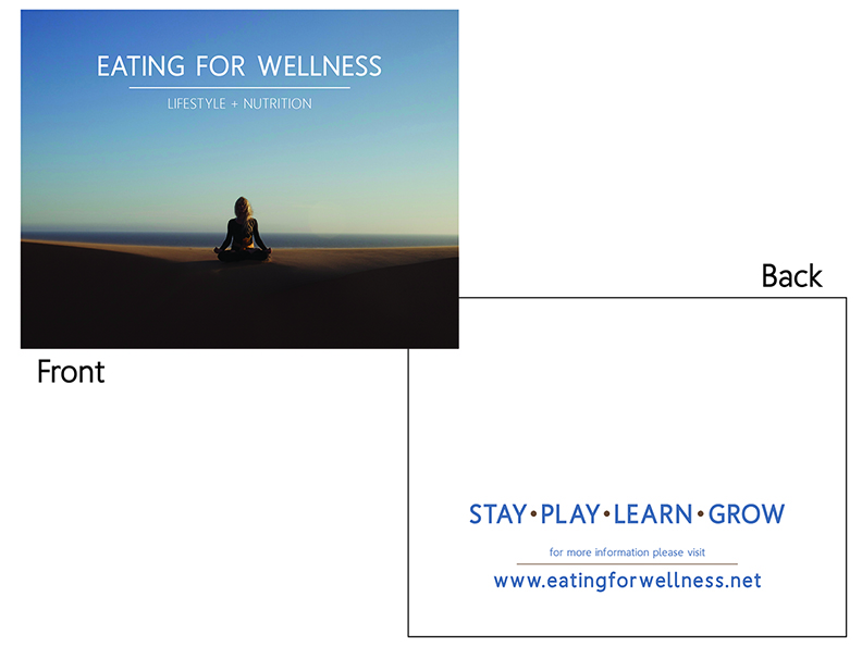 Postcard Design by knfava for Eating for Wellness Nutrition and Fitness | Design #3982618