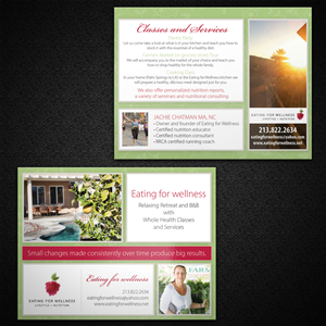 Postcard Design by Mon01 for Eating for Wellness Nutrition and Fitness | Design: #3991390
