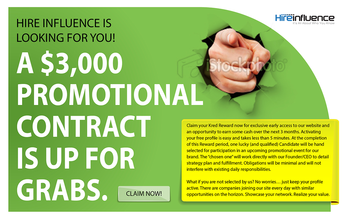 Graphic Design by Lawrence Conde for HireInfluence, Inc. | Design #1075570