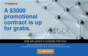 Graphic Design by Lawrence Conde for HireInfluence, Inc. | Design: #1084053