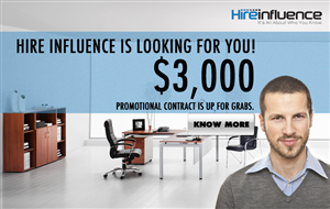 Graphic Design by Design Hunger for HireInfluence, Inc. | Design: #1079806
