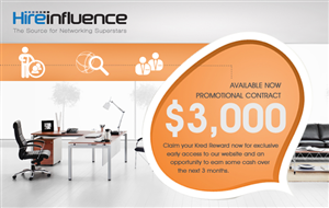 Graphic Design by Design Hunger for HireInfluence, Inc. | Design: #1090036