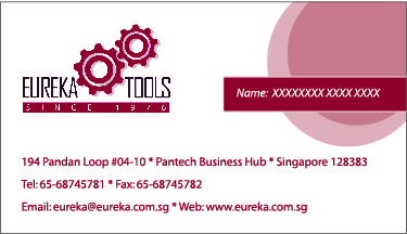Diseño de Tarjeta de Presentación por Varsha K para Eureka Tools Pte Ltd | Diseño #1074645