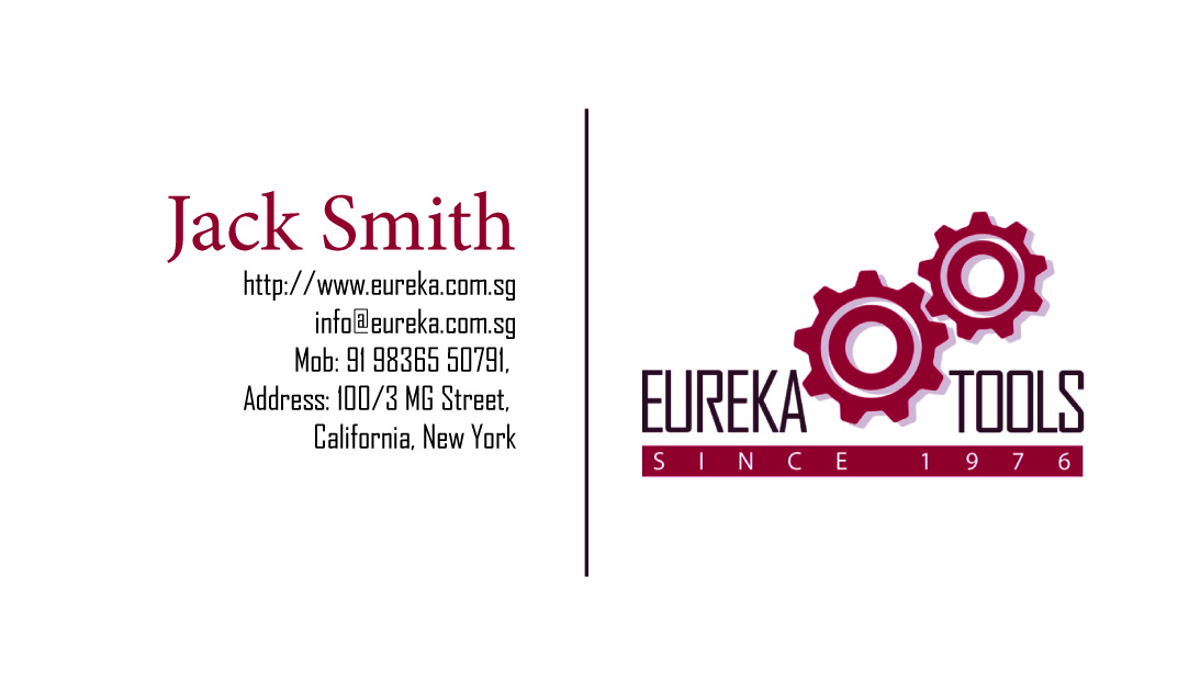 Business Card Design by Expert Designer for Eureka Tools Pte Ltd | Design #1130093