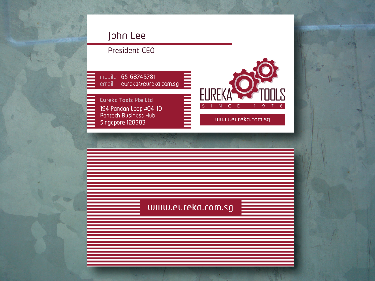 Business Card Design by aye4design for Eureka Tools Pte Ltd | Design #1109014
