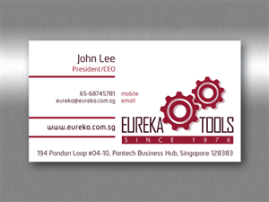 Business Card Design by aye4design for Eureka Tools Pte Ltd | Design: #1119120