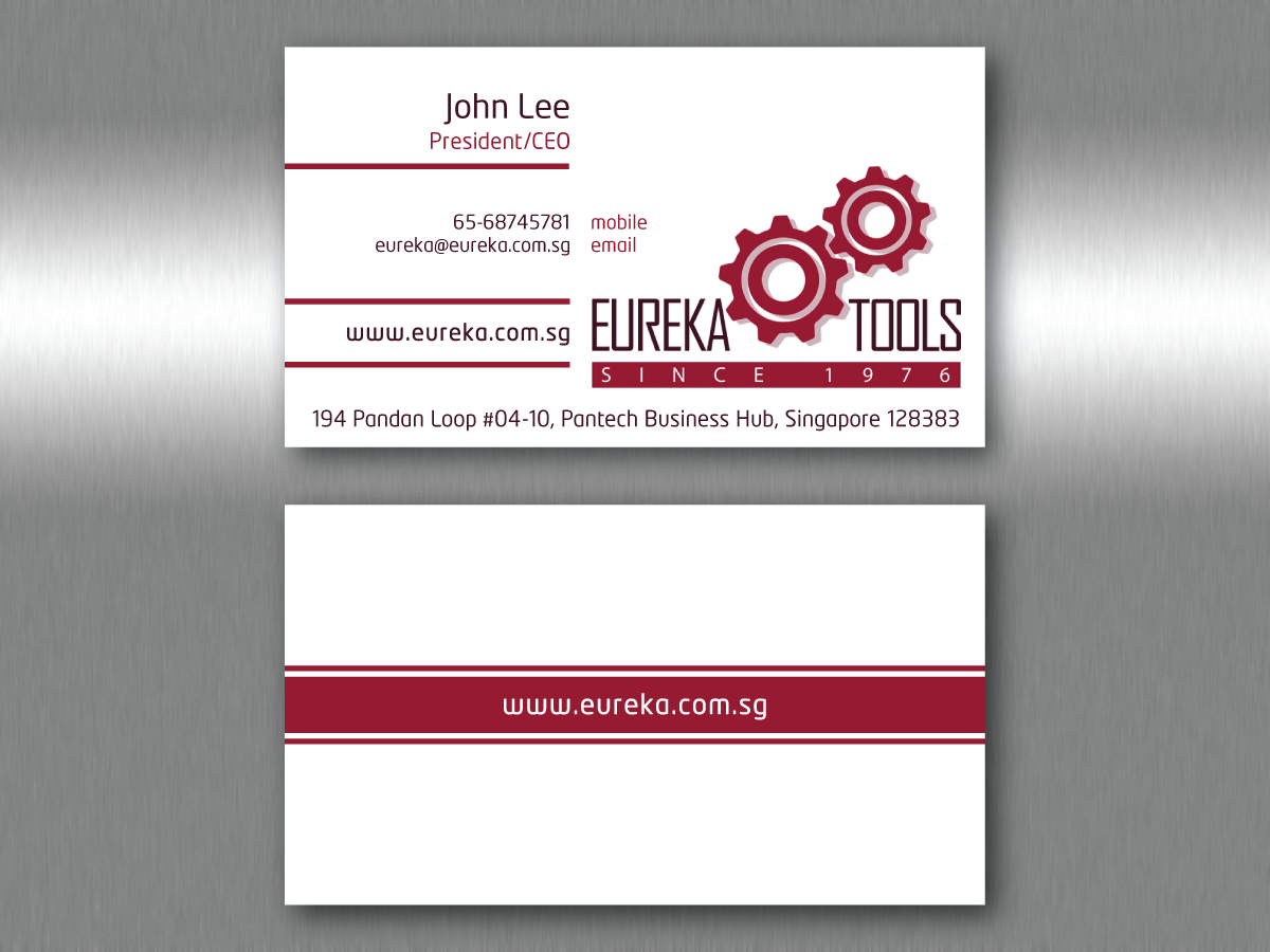 Business Card Design by aye4design for Eureka Tools Pte Ltd | Design #1119130