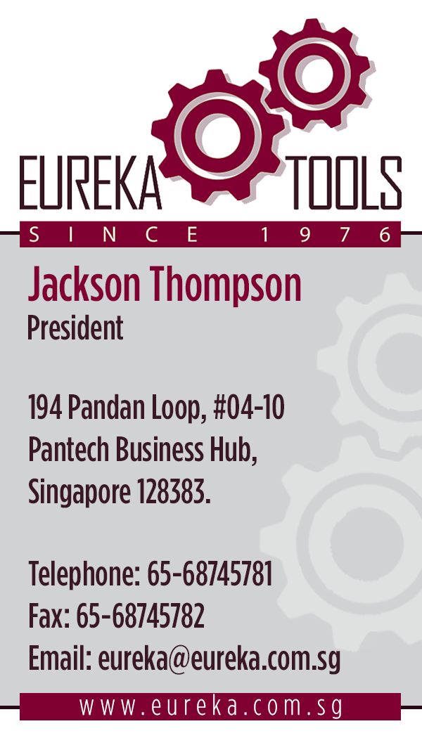 Business Card Design by reichg2000 for Eureka Tools Pte Ltd | Design #1096391