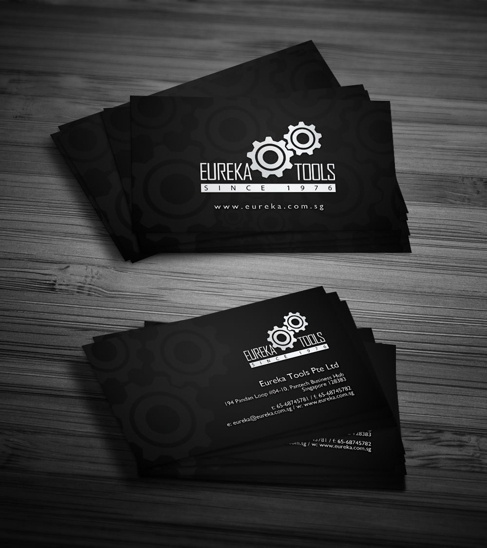 Visitenkarten-Design von diRtY.EMM für Eureka Tools Pte Ltd | Design #1079401