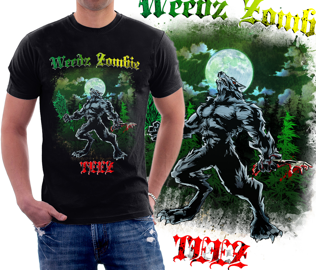 Diseño de Camiseta por dsgrapiko para WeedzZombie Teez | Diseño #3984400