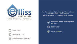 Business Card Design by Alex Andu for Elliss Real Estate | Design: #3990802
