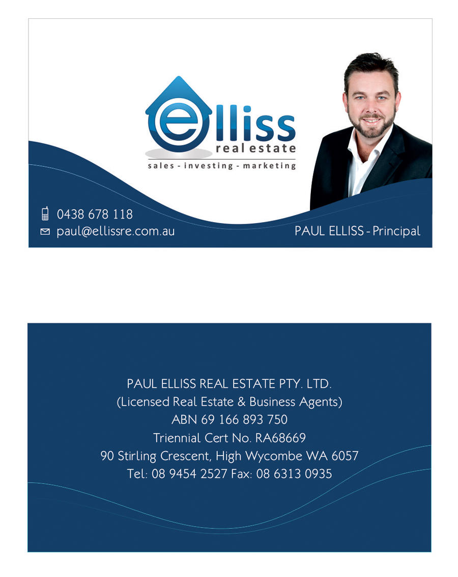 Business Card Design by aashwiin for Elliss Real Estate | Design #3968417
